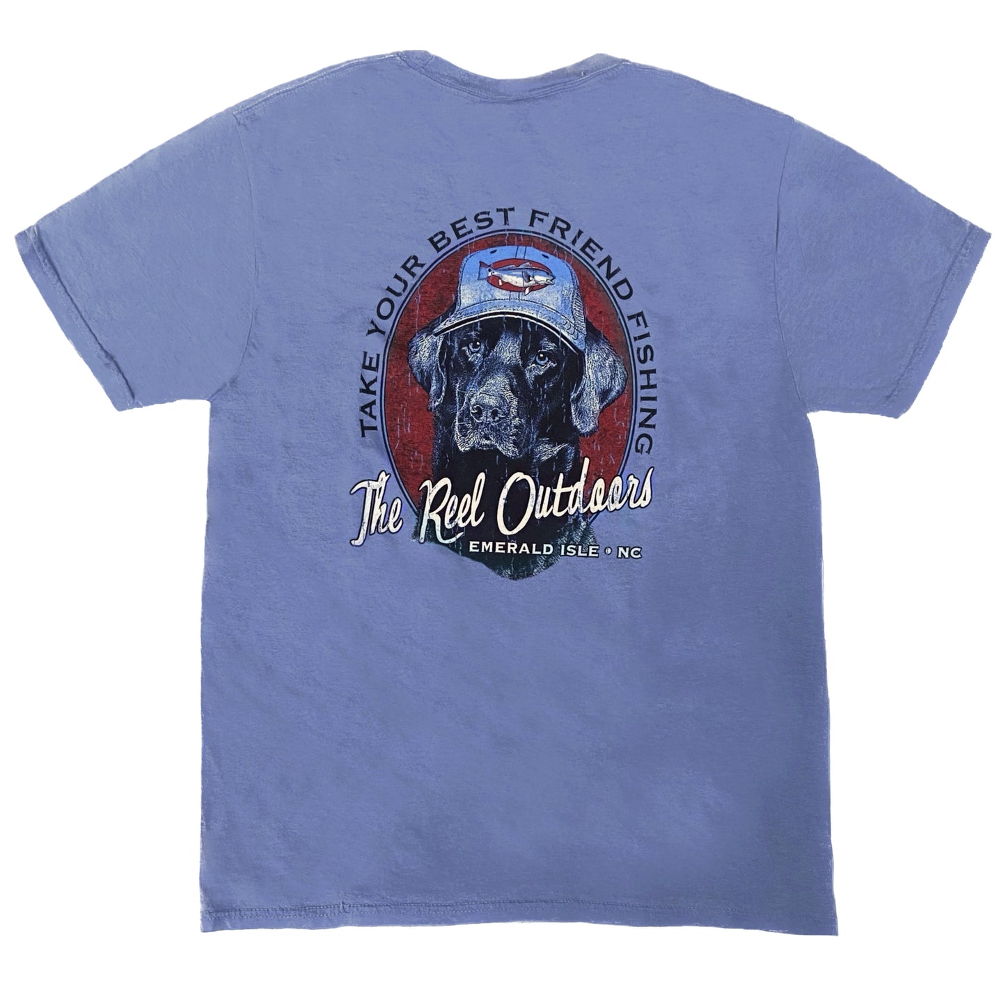 TRO Black Lab with Redfish Hat T-Shirt