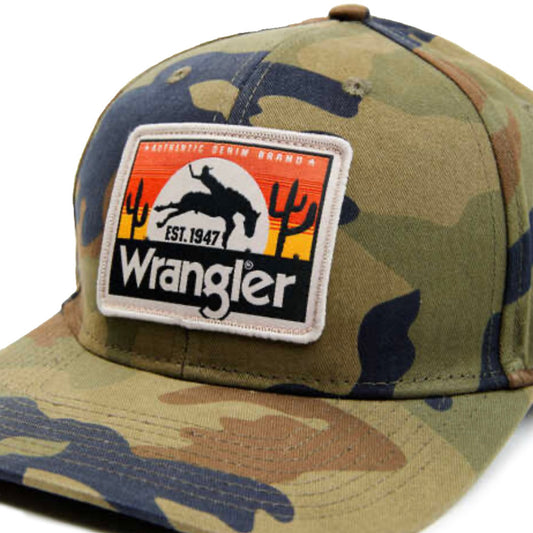 Wrangler Sunset Logo Camo Hat