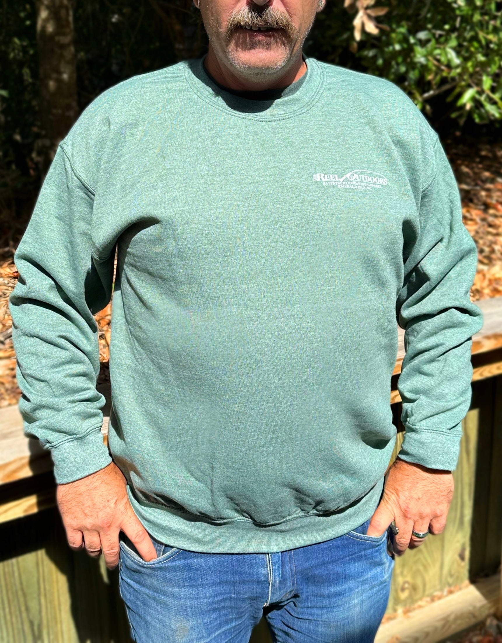 Emerald green best sale crew neck